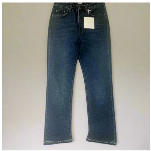 TOTEME High Rise Slim Straight Leg Jeans Womens 26/32 Dark Vintage Denim - Picture 2 of 9
